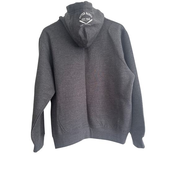 Outer Banks Gray Sweatshirt w/ neckline drawstring, front pockets, hood -Size: L - Picture 4 of 5